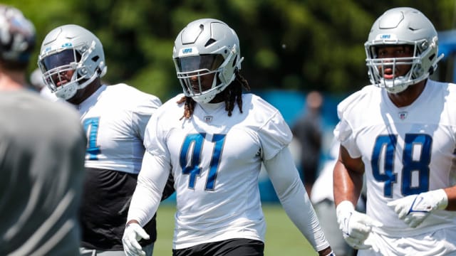 Detroit Lions edge rusher James Houston